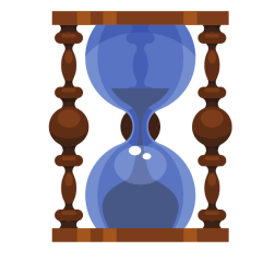 An hourglass icon