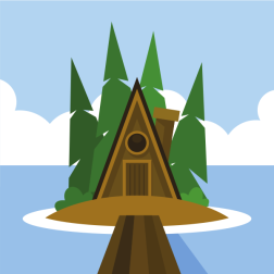 A-Frame Cabin on an Island