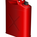 Vector drawing of red petrol canister