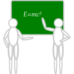 Learning from a whiteboard vector image
