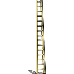 Vector graphics of tall ladder