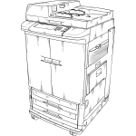 Vector clip art of photocopier