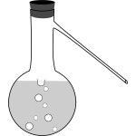 distilling flask with sidearm and stopper 1