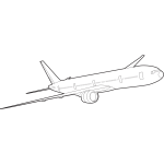 Passenger airplane vector image