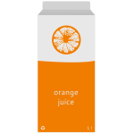 Vector graphics of juice in box