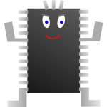 Computer processor character vector image