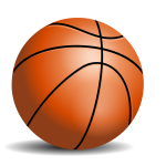 Vector drawing of basketball ball
