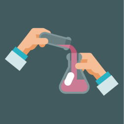 Laboratory Experiment with Beaker and Test Tube