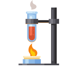 Lab experiment with flame