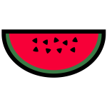 Watermellon icon vector clip art