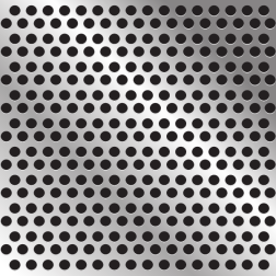 Metal plate with dotted pattern