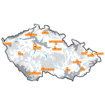 Vector map of Czech Republic