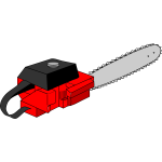 Vector illustration of electric wood saw