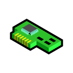 PC network card icon vector clip art