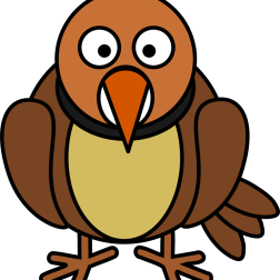 Cute Cartoon Brown Bird