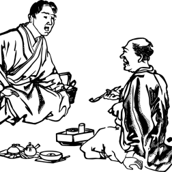 Two Men Sitting and Talking