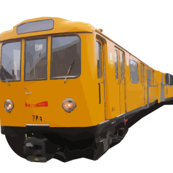Yellow Subway Train Illustration