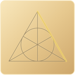 Geometric Triangle Symbol with Circle