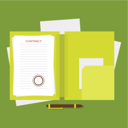 Paper, pen and contract