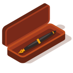 A luxurious pen in the box