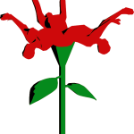 Weird red rose
