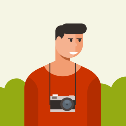 A photographer with a camera