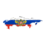 Russian flag map clip art