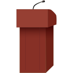 Speaker's podium vector clip art
