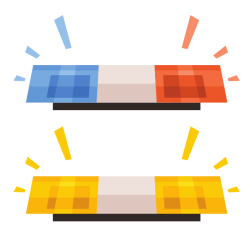 Police flashing lights