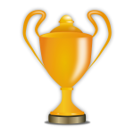 Vector graphics of golden trophy cup