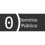 Public domain tag in Spanish vector image