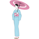 Japanese woman with parasol