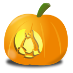 Tux pumpkin vector illustration