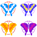 Four butterflies