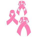 Vector graphics of pink ribbons set