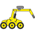 Yellow digger vector graphics