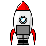 Cartoon rocket image