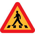 Pedestrian crossing vector sign