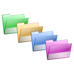 Folders selection vector image