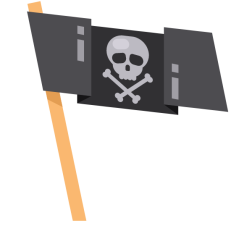 Sea pirates flag