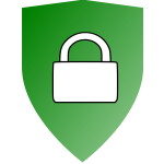 Secured and locked shield