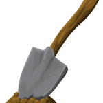 Shovel in the soil