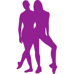 Purple dancing couple