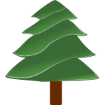 Simple evergreen vector image