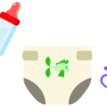 Bottle, Diaper and Pacifier