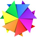 Vector illustration of multicolor star