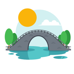 Stone bridge over the river