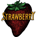 Strawberry with text