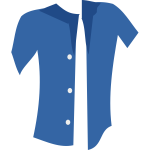 Vector image of unbuttoned summer shirt