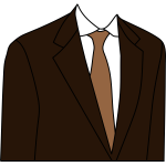 Brown suit jacket vector clip art